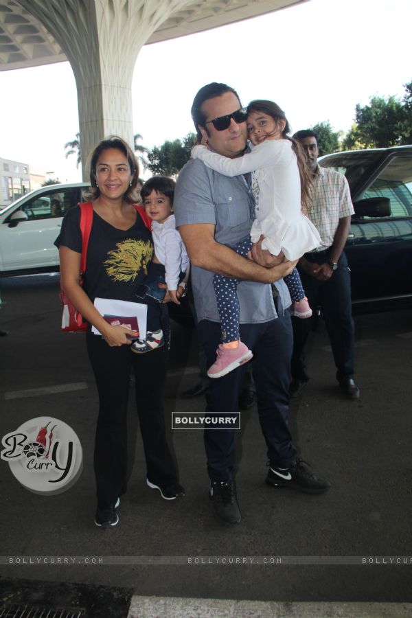 Fardeen Khan and his family snapped at Airport
