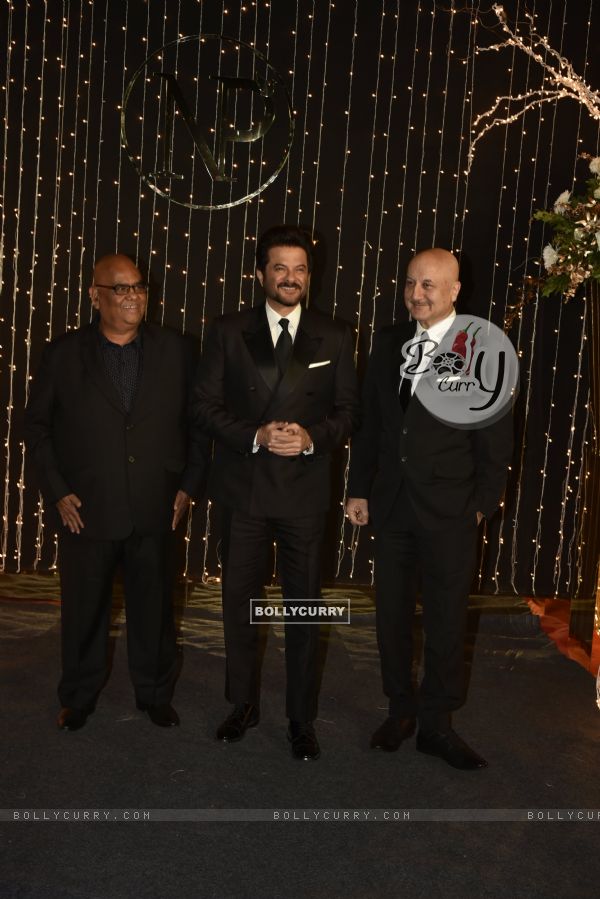 Anil Kapoor, Satish Kaushik, Anupam Kher at Priyanka Chopra and Nick Jonas Wedding Reception, Mumbai