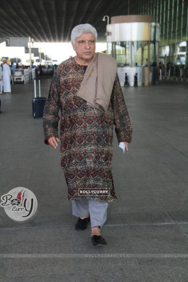 Javed Akhtar Snapped at the Airport