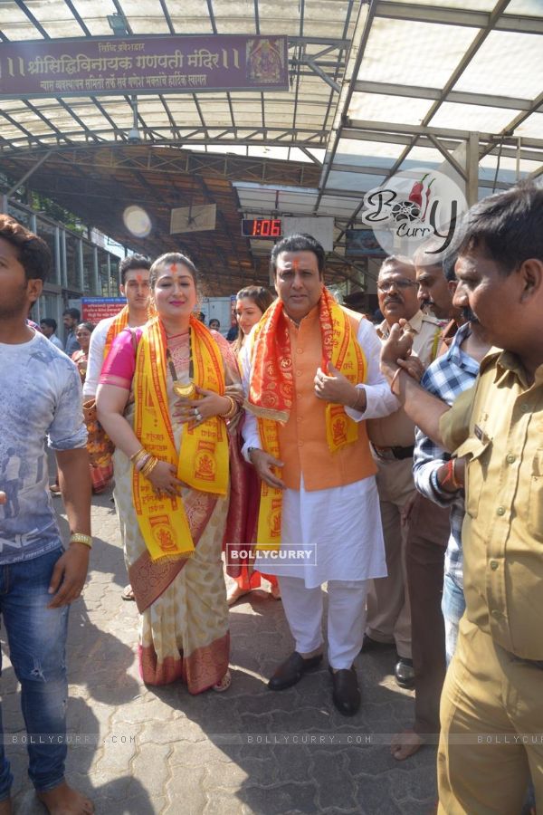 Govinda and his family spotted at Siddhi Vinayak Temple