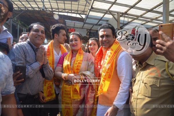 Govinda with family spotted at Siddhi Vinayak Temple