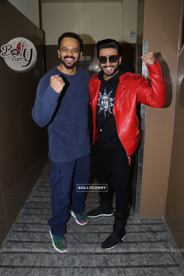 Ranveer Singh and Rohit Shetty snapped during screenings of Simmba (442691)