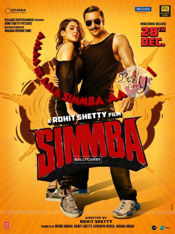 Ranveer Singh and Sara Ali Khan on Simmba poster (442766)