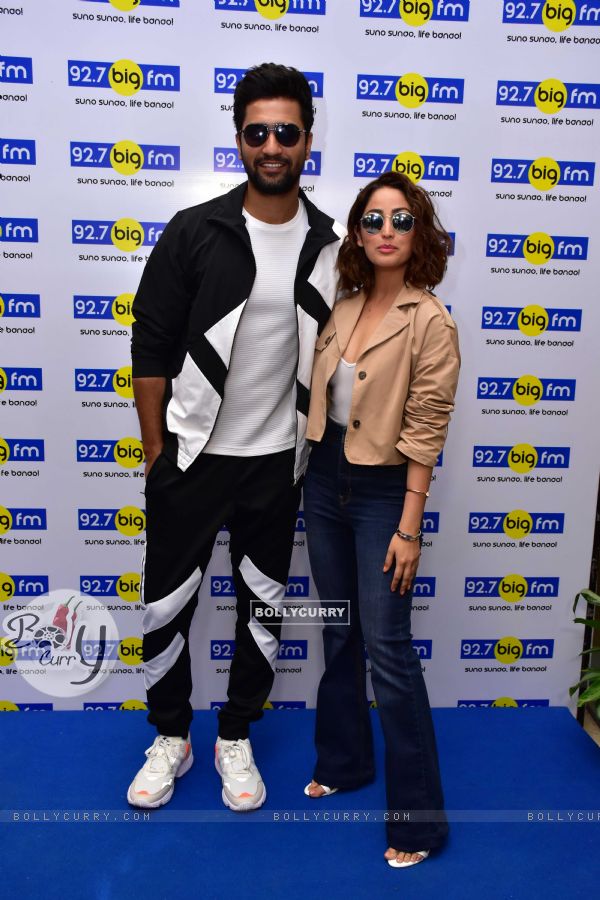 Vicky Kaushal and Yami Gautam spotted around the town for the promtions of Uri