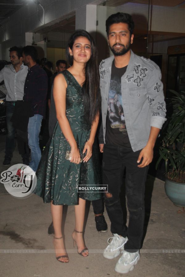 Vicky Kaushal and Priya Warrier snapped during the screening of 'URI' (443252)