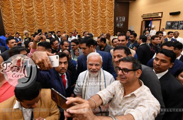 Prime Minister Narendra Modi snapped at The National Museum of Indian Cinema