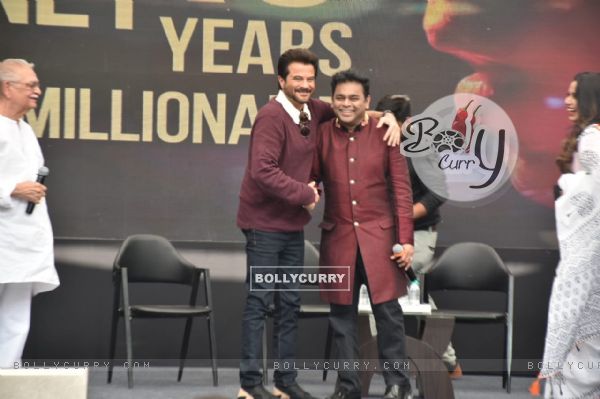 Anil Kapoor and A.R. Rehman spotted at Slumdog Millionaire 10 year celebration
