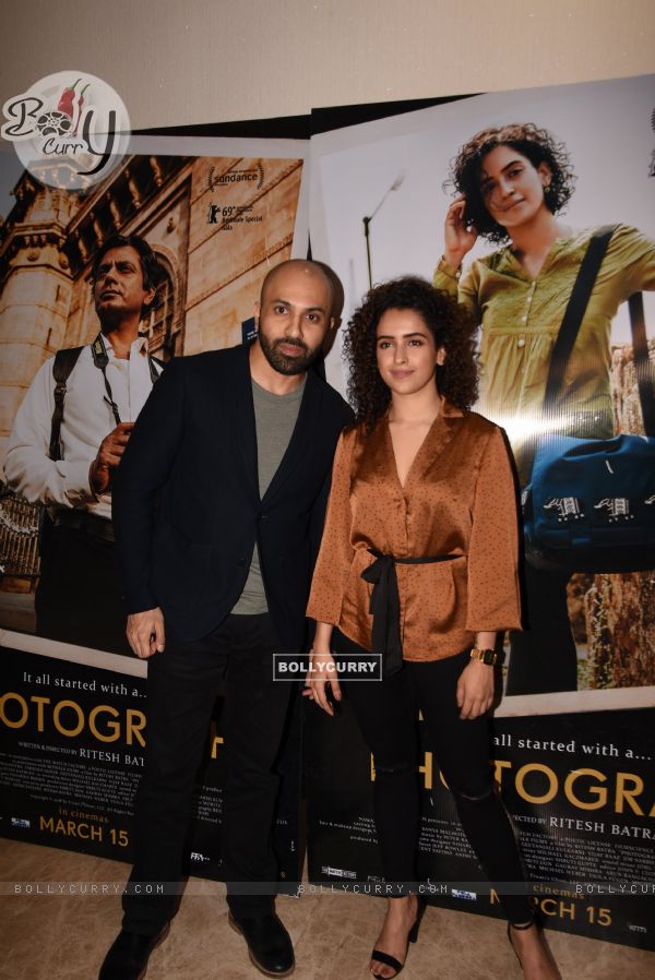 Ritesh Batra and Sanya Malhota pose for a picture at promotions of Photograph (444830)