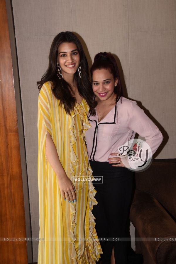 Kartik and Kriti spotted during Luka Chuppi promotions