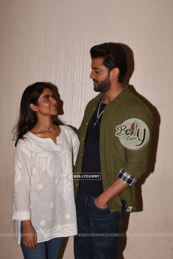 Pranutan Bahl and Zaheer Iqbal at the promotions of Notebook