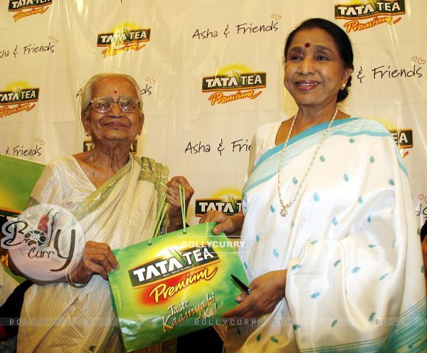 Asha Bhosle at a Tata Tea promotional event in Mumbai