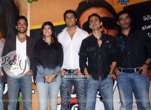 The cast of the movie KYA LOVE STORY HAI at the album release function in Mumbai The music of the film is composed by Pritam Chakraborthy (78189)