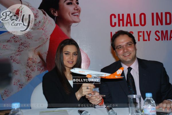 Preity Zinta as the brand ambassador of GO Air