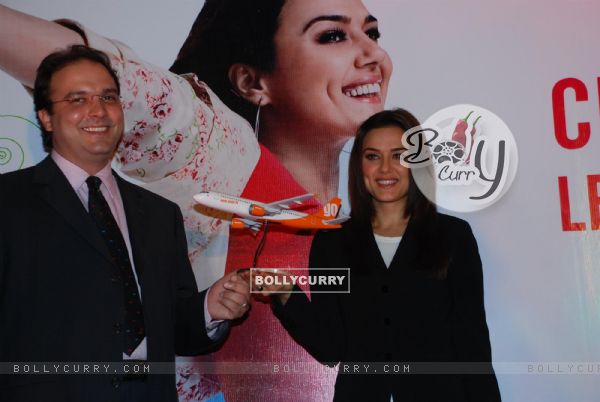 Preity Zinta as the brand ambassador of GO Air