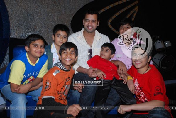 Raksha Bandhan on the sets of ''Chote Miya 2'' with Rahul Mahajan, in Mumbai
