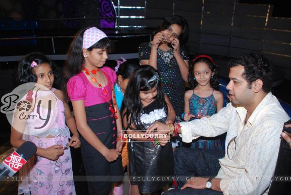Raksha Bandhan on the sets of ''Chote Miya 2'' with Rahul Mahajan, in Mumbai