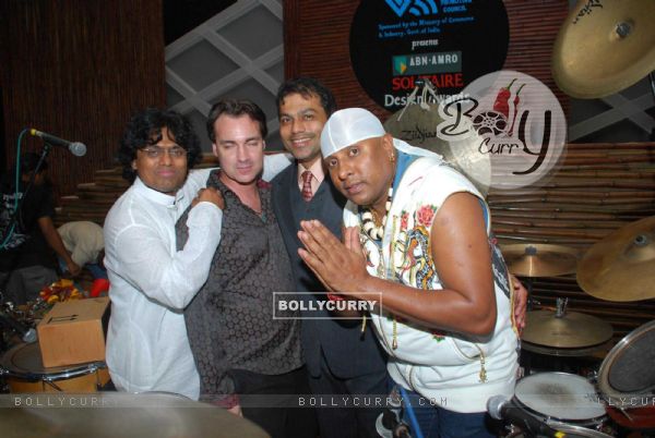 Solitaire awards Sivamani with Woody and Elric Dsouza live at renaissance