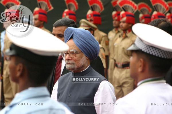 Prime Minister Manmohan Singh at the Red Fort, on the occasion of 63rd Independence Day in New Delhi on 15 August 2009