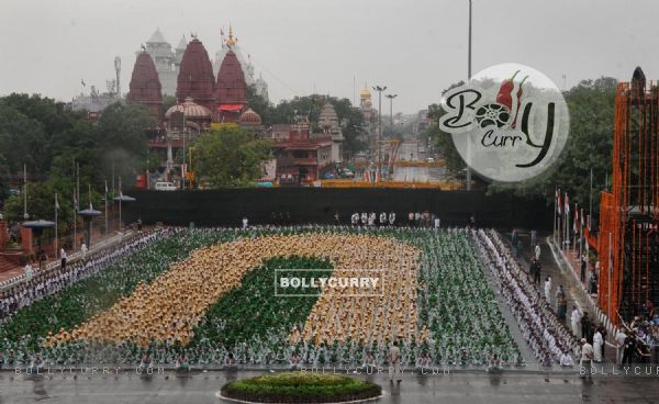 School Childeren at the Red Fort, on the occasion of 63rd Independence Day in New Delhi on 15 August 2009