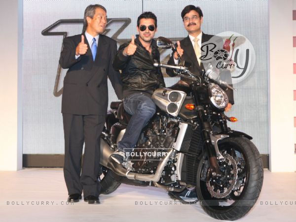 Bollywood actorJohn Abraham at the launch of "Yamaha''s Super Bikes" in New Delhi on Wednesday 16 Sep 2009