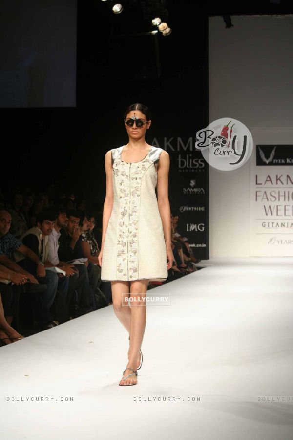 A model walks the runway at the Vivek Kumar show at Lakme Fashion Week Spring/Summer 2010
