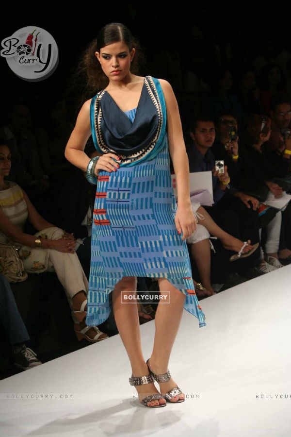 A model walks the runway at the Anupama Dayal show at Lakme Fashion Week Spring/Summer 2010