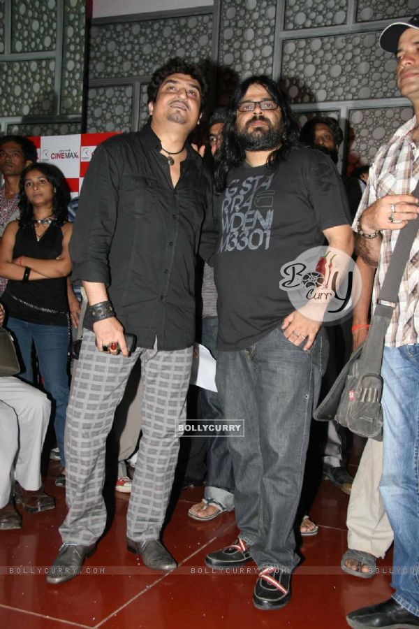 Singers Neeraj Shridhar and music director of Tum Mile, Pritam at the music launch of film "TUM MILE" at Cinemax Versova in Mumbai (80324)