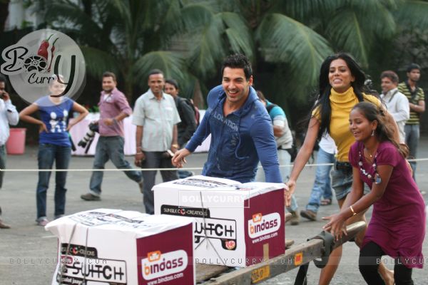 John Abraham at a promotional event for Channel UTV Bindass new show Big Switch held in Mumbai on 23rd October 2009