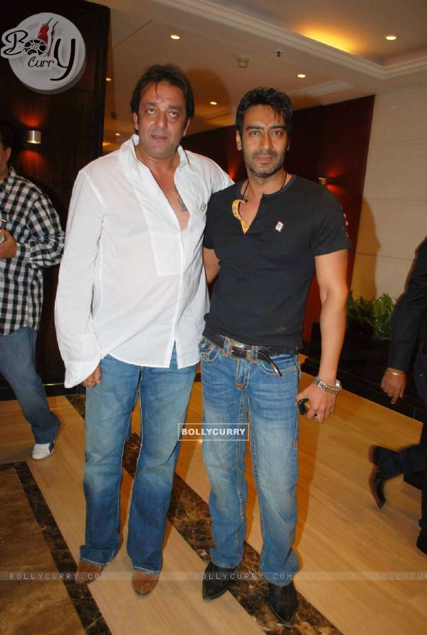 Bollywood actors Sanjay Dutt and Ajay Devgan at Human Trafficking NGO Event at Taj land''s End in Mumbai