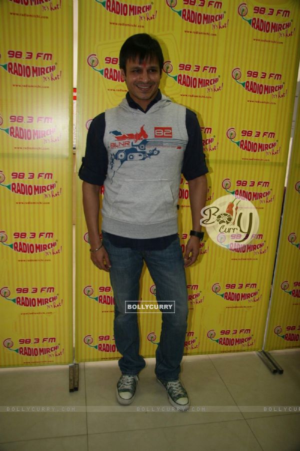 Vivek Oberoi at the promotional event of his upcoming event "Kurbaan" at Radio Mirchi office in Mumb (82218)