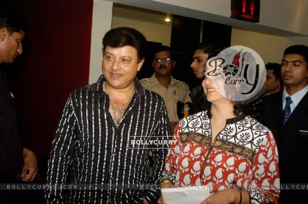Sachin and Supriya at the premiere of film "Ekaant" at Juhu, Mumbai