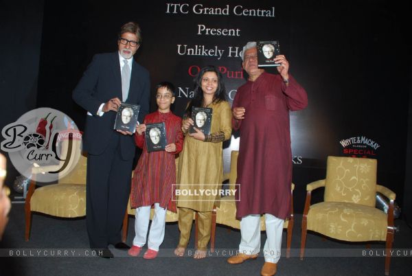 Bollywood actor Amitabh Bachchan at the unveiling of Om Puri''s book "Unlikely Hero"