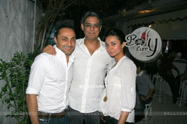 Bollywood actor Rahul Bose with friends at the launch of new menu at the Olive in Bandra