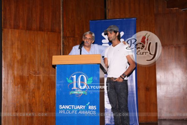 Editor of Sanctuary mag Bittu Sahgal & actor Purab Kohli at NCPA