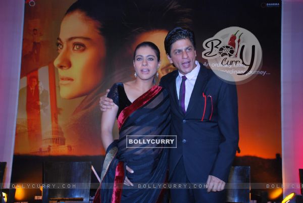 Bollywood actors Shah Rukh Khan and Kajol at "My Name Is Khan Press Meet" at JW Marriott