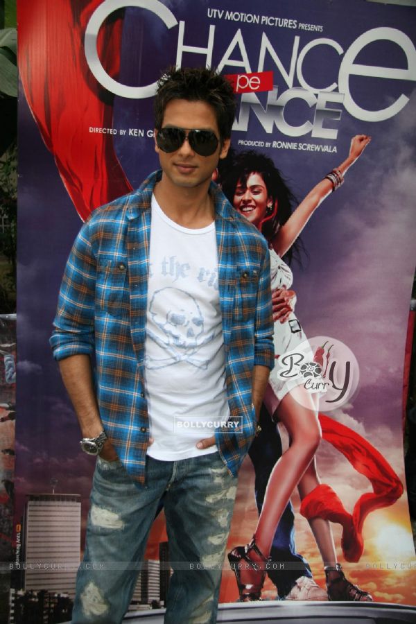 Bollywood actor Shahid Kapoor on the sets of Dance Premiere League at Chembur