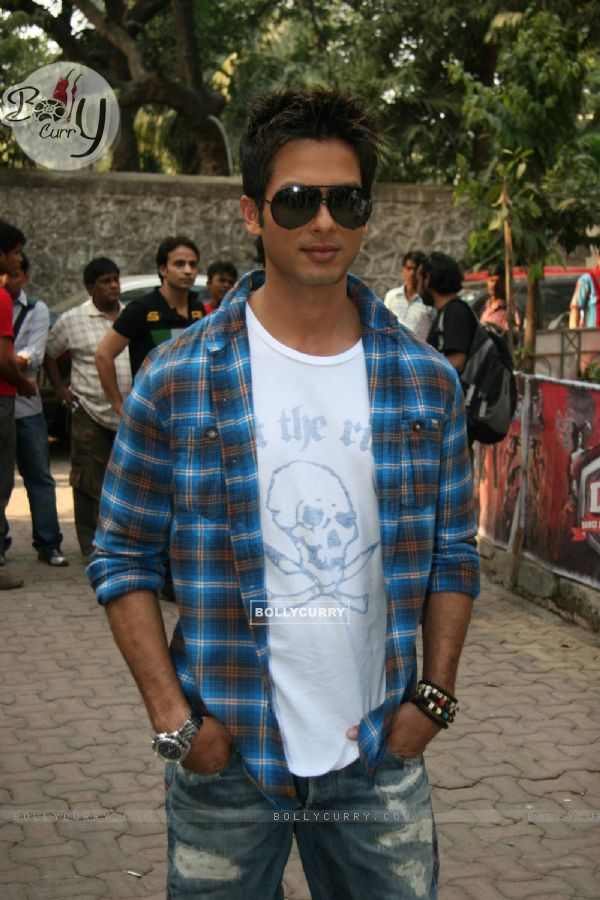 Bollywood actor Shahid Kapoor on the sets of Dance Premiere League at Chembur