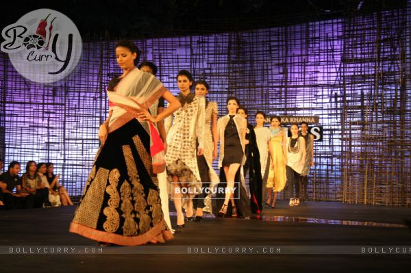 Models walking at designers Wendell Rocdericks Show at Chivas Tour at Grand Hyatt