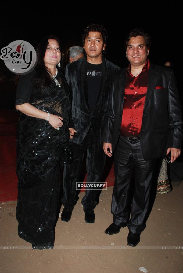 Aadesh Srivastava and Lalit Pandit at star Screen Awards red carpet
