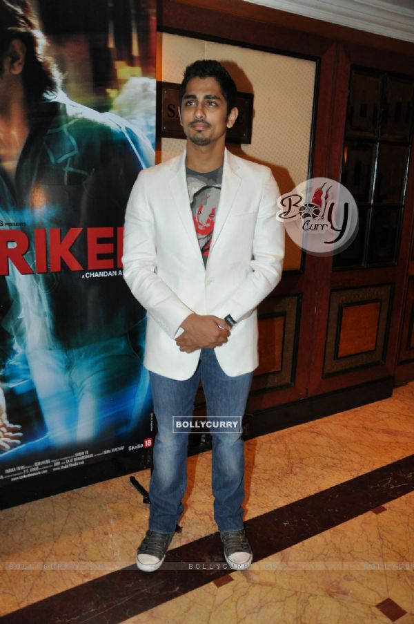 Bollywood actor Siddharth at the music launch of "Striker" in Mumbai (83920)