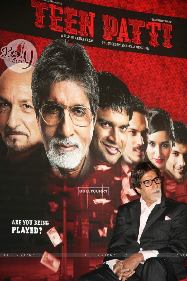 Mega Star Amitabh Bachchan at the press meet of "Teen Patti" in Cinemax in Mumbai