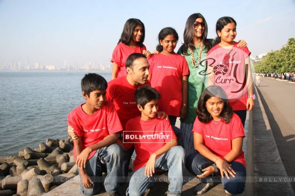 Konkana Sen Sharma and Rahul Bose at Mumbai marathon promotional event