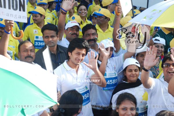 Bollywood actor Ritesh Deshmukh at Marathon High Res in Mumbai