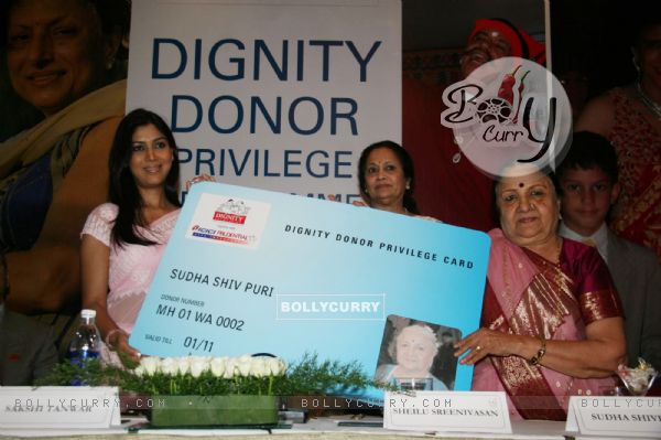 Sakshi Tanwar and Sudha Shivpuri on Dignity Donor event at Taj, Colaba in Mumbai on Monday Afternoon