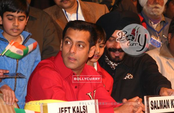 Bollywood actor Salman Khan in New Delhi to promote his film ''''Veer'''' on Tuesday 19 Jan 2009 (84115)