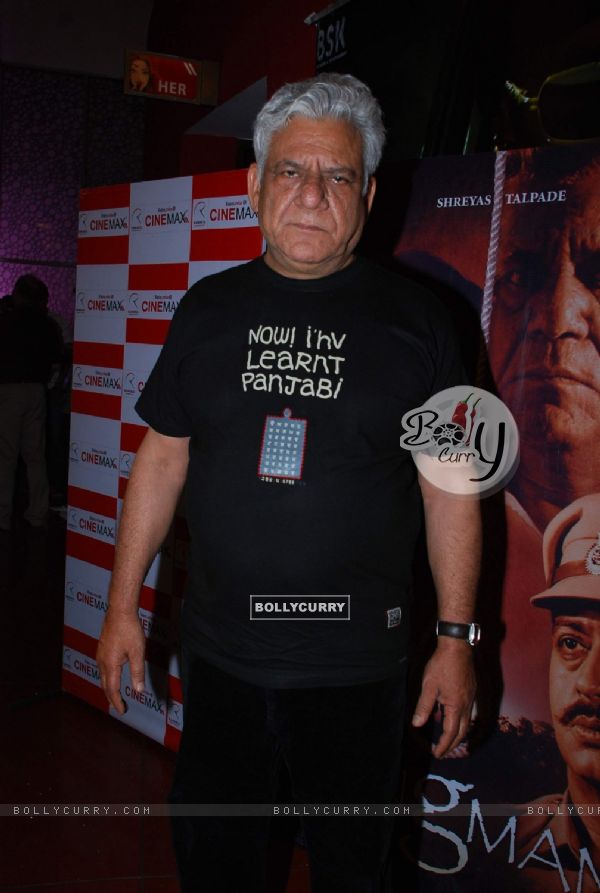Om Puri at premiere of Hangman in Cinemax, Mumbai on Wednesday Night