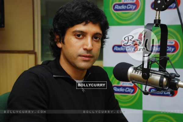Farhan Akhtar at Radio City Studio at Bandra