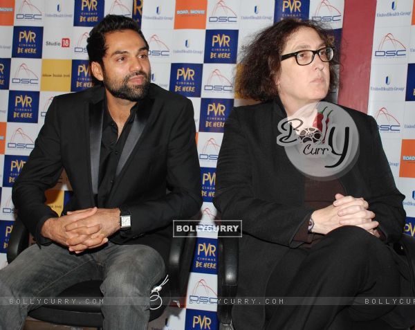 Actor Abhay Deol and Producer Susan B Landau at a press-meet to promote their film "Road Movie" in New Delhi on Thrusday March 2010