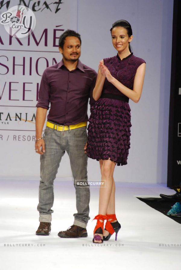 Model walks on the ramp for Gen Next Show at Lakme Fashion Week 2010