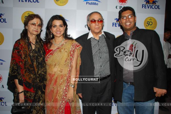 Y K Sapru with wife and Deve Jolly at CPAA Shaina NC show presented by Pidilite at Lalit Hotel